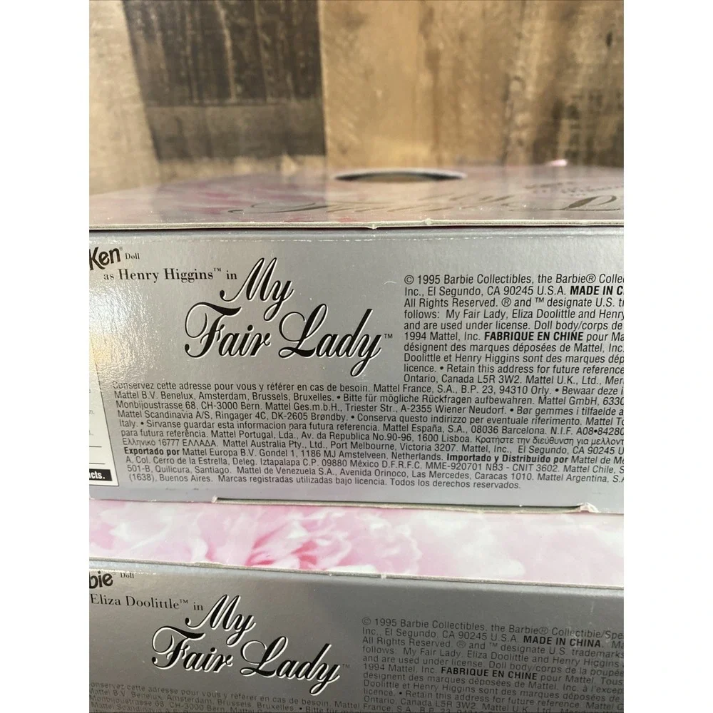 1995 Barbie Ken ELIZA DOOLITTLE HENRY HIGGINS #15501 #15499 My Fair Lady Vintage